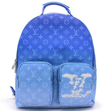 louis vuitton multipockets blue monogram clouds backpack|Louis Vuitton 2020 Blue/White Monogram Clouds Backpack.